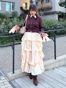 「archives（アルシーヴ）のアイテム（バッグ）」を使った、archivesさん（レディース・158cm）の秋コーディネート