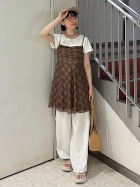 「archives（アルシーヴ）のアイテム（ワンピース/ドレス）」を使った、archivesさん（レディース・155cm）の夏コーディネート