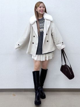 「アイテム（ピーコート）」を使った、archivesさん（レディース・161cm）の秋コーディネート