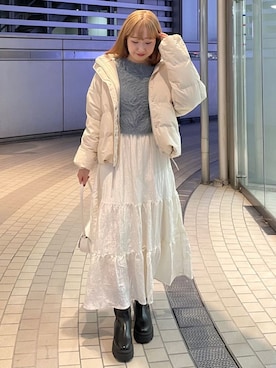 「archives（アルシーヴ）のアイテム（ジャケット/アウター）」を使った、archivesさん（レディース・157cm）の冬コーディネート