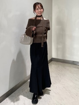 「アイテム（ボストンバッグ、グレー系）」を使った、archivesさん（レディース・157cm）の秋コーディネート