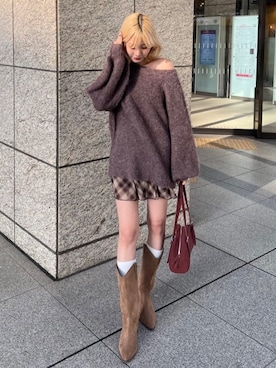 「archives（アルシーヴ）のアイテム（スカート）」を使った、archivesさん（レディース・159cm）の秋コーディネート