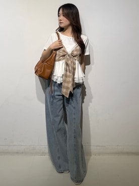 「archives（アルシーヴ）のアイテム（パンツ）」を使った、archivesさん（レディース・149cm）の夏コーディネート