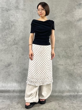 「archives（アルシーヴ）のアイテム（パンツ）」を使った、archivesさん（レディース・154cm）の夏コーディネート