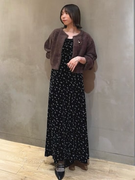 「ベロア」｜「アイテム（ワンピース/ドレス）」を使った、archivesさん（レディース・152cm）の秋コーディネート