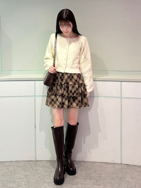 「archives（アルシーヴ）のアイテム（スカート）」を使った、archivesさん（レディース・157cm）の秋コーディネート