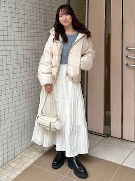 「archives（アルシーヴ）のアイテム（ジャケット/アウター）」を使った、archivesさん（レディース・158cm）の冬コーディネート