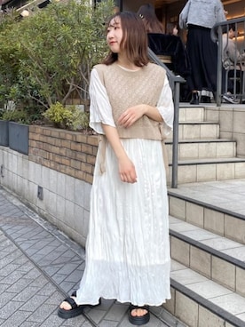 「archives（アルシーヴ）のアイテム（シューズ）」を使った、archivesさん（レディース・157cm）の春コーディネート