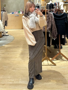 「スカートコーデ」｜archivesさん（レディース・165cm）の冬コーディネート
