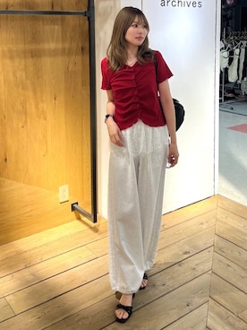 「archives（アルシーヴ）のアイテム（パンツ）」を使った、archivesさん（レディース・159cm）の夏コーディネート