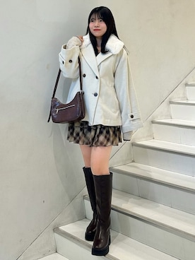 「アイテム（ピーコート）」を使った、archivesさん（レディース・158cm）の秋コーディネート