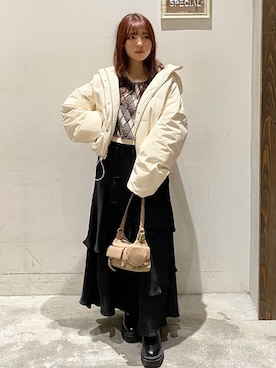 「archives（アルシーヴ）のアイテム（ジャケット/アウター）」を使った、archivesさん（レディース・151cm）の冬コーディネート