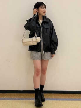 「archives（アルシーヴ）のアイテム（ブルゾン）」を使った、archivesさん（レディース・157cm）の秋コーディネート