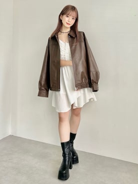 「archives（アルシーヴ）のアイテム（ジャケット/アウター）」を使った、archivesさん（レディース・157cm）の秋コーディネート