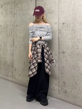 「archives（アルシーヴ）のアイテム（パンツ）」を使った、archivesさん（レディース・153cm）の春コーディネート