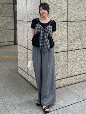 「archives（アルシーヴ）のアイテム（パンツ）」を使った、archivesさん（レディース・159cm）の夏コーディネート