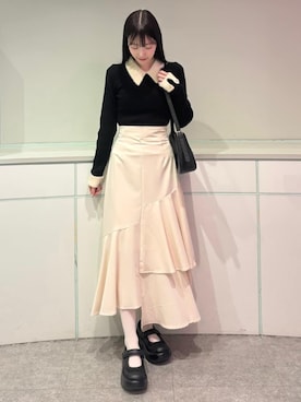 「archives（アルシーヴ）のアイテム（スカート）」を使った、archivesさん（レディース・157cm）の秋コーディネート