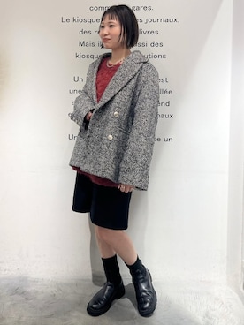 「archives（アルシーヴ）のアイテム（ジャケット/アウター）」を使った、archivesさん（レディース・157cm）の冬コーディネート