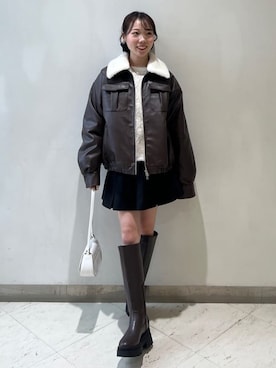 「archives（アルシーヴ）のアイテム（ジャケット/アウター）」を使った、archivesさん（レディース・156cm）の冬コーディネート