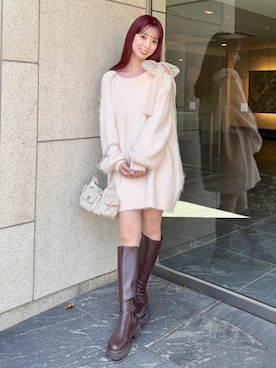 「アイテム（チュニック）」を使った、archivesさん（レディース・157cm）の冬コーディネート