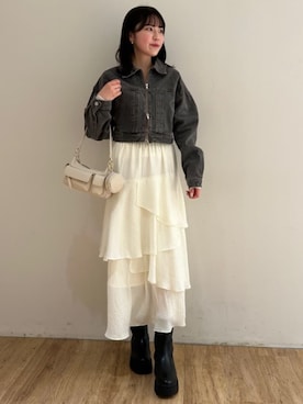 「archives（アルシーヴ）のアイテム（ジャケット/アウター）」を使った、archivesさん（レディース・161cm）の冬コーディネート