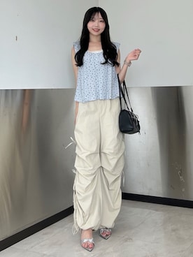 「韓国コーデ」｜「アイテム（カーゴパンツ）」を使った、archivesさん（レディース・160cm）の夏コーディネート