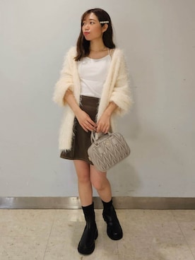 「アイテム（ボストンバッグ、グレー系）」を使った、archivesさん（レディース・151cm）の秋コーディネート