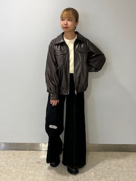 「archives（アルシーヴ）のアイテム（ブルゾン）」を使った、archivesさん（レディース・165cm）の秋コーディネート
