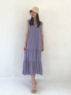「archives（アルシーヴ）のアイテム（帽子）」を使った、archivesさん（レディース・166cm）の春コーディネート