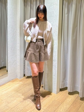 「archives（アルシーヴ）のアイテム（スカート）」を使った、archivesさん（レディース・166cm）の冬コーディネート