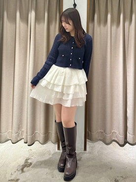 「archives（アルシーヴ）のアイテム（スカート）」を使った、archivesさん（レディース・157cm）の冬コーディネート