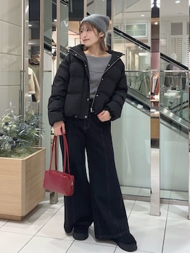 「archives（アルシーヴ）のアイテム（ダウンジャケット/コート）」を使った、archivesさん（レディース・157cm）の冬コーディネート