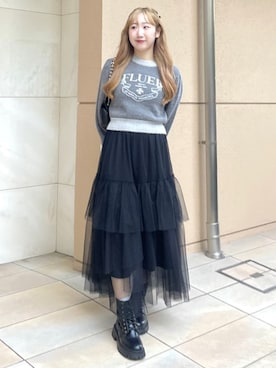 「ロゴニット」｜archivesさん（レディース・157cm）の冬コーディネート