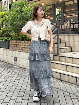 「archives（アルシーヴ）のアイテム（ブルゾン）」を使った、archivesさん（レディース・157cm）の夏コーディネート