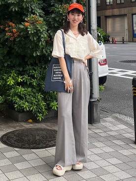 「archives（アルシーヴ）のアイテム」を使った、archivesさん（骨格ナチュラル・レディース・157cm）の夏コーディネート