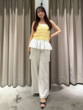 「キャミソール」｜「アイテム（アンサンブル）」を使った、archivesさん（レディース・158cm）の夏コーディネート