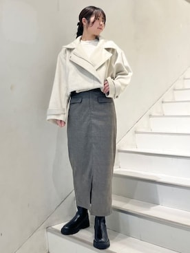 「archives（アルシーヴ）のアイテム（その他アウター）」を使った、archivesさん（レディース・160cm）の冬コーディネート