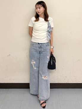 「archives（アルシーヴ）のアイテム（パンツ）」を使った、archivesさん（レディース・158cm）の夏コーディネート