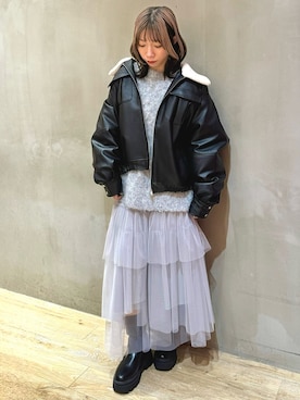 「archives（アルシーヴ）のアイテム（ジャケット/アウター）」を使った、archivesさん（レディース・152cm）の冬コーディネート