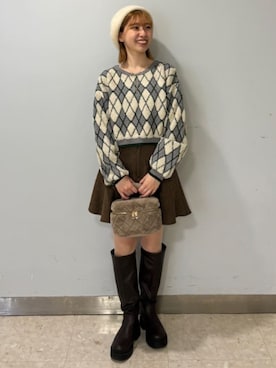「スカートコーデ」｜archivesさん（レディース・155cm）の冬コーディネート