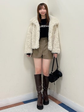 「archives（アルシーヴ）のアイテム（その他アウター）」を使った、archivesさん（レディース・160cm）の冬コーディネート