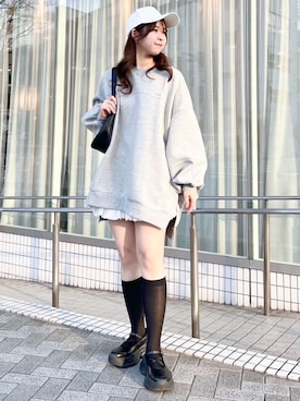 「archives（アルシーヴ）のアイテム（スカート）」を使った、archivesさん（レディース・162cm）の冬コーディネート