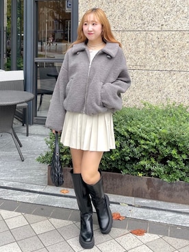 「archives（アルシーヴ）のアイテム（ブルゾン）」を使った、archivesさん（レディース・157cm）の秋コーディネート