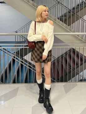 「archives（アルシーヴ）のアイテム（スカート）」を使った、archivesさん（レディース・159cm）の秋コーディネート