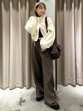 「archives（アルシーヴ）のアイテム（ブルゾン）」を使った、archivesさん（レディース・152cm）の秋コーディネート