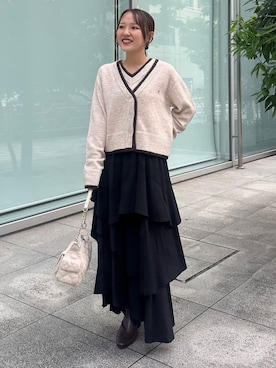 「archives（アルシーヴ）のアイテム（スカート）」を使った、archivesさん（レディース・151cm）の秋コーディネート