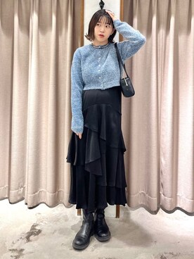 「archives（アルシーヴ）のアイテム（スカート）」を使った、archivesさん（レディース・157cm）の冬コーディネート