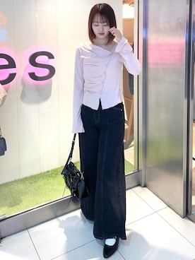 「archives（アルシーヴ）のアイテム（パンツ）」を使った、archivesさん（レディース・158cm）の春コーディネート
