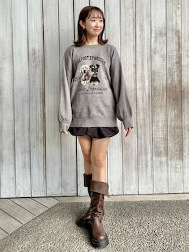 「archives（アルシーヴ）のアイテム（スカート）」を使った、archivesさん（レディース・157cm）の秋コーディネート