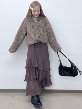 「アイテム（ダッフルコート）」を使った、archivesさん（レディース・161cm）の秋コーディネート